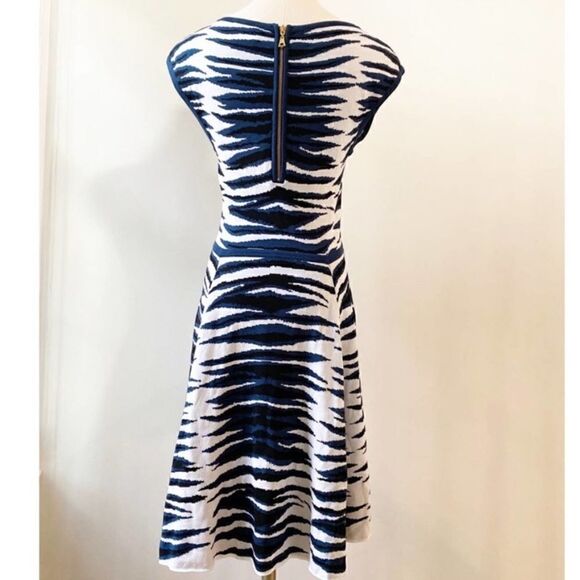 Milly Revolve Zebra Jacquard Fit & Flare Dress - Picture 5 of 13